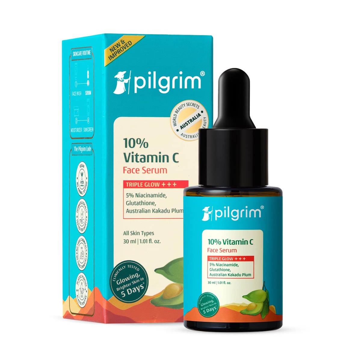 Pilgrim 10% Vitamin C Serum with Niacinamide & Hyaluronic Acid 30ml